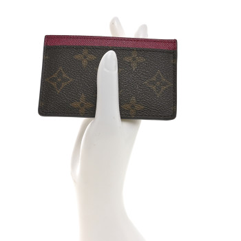 LOUIS VUITTON Monogram Card Holder Fuchsia