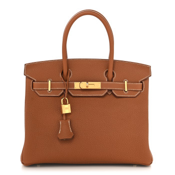 HERMES Togo Birkin 30 Gold