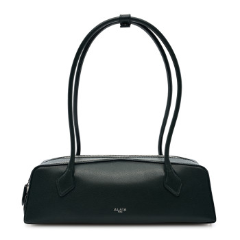 ALAIA Shiny Goatskin Medium Le Teckel Bag Green