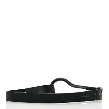 CHRISTIAN DIOR Calfskin Stitched Crupper Belt 80 32 Black