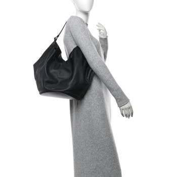 KHAITE Calfskin Medium Lotus Tote Black