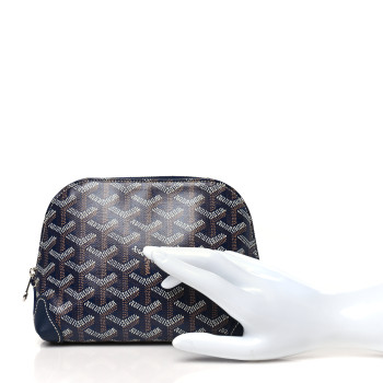 GOYARD Goyardine Vendome Toiletry Pouch Navy