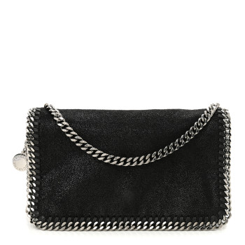 STELLA MCCARTNEY Shaggy Deer Falabella Crossbody Bag Black
