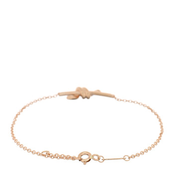 TIFFANY 18K Rose Gold Knot Chain Bracelet
