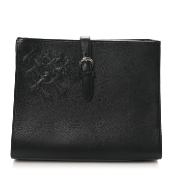 CHROME HEARTS Grained Calfskin Cross Clutch Black