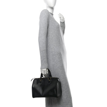 LOUIS VUITTON Epi Speedy 25 Black