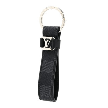 LOUIS VUITTON Damier Graphite LV Dragonne Key Holder