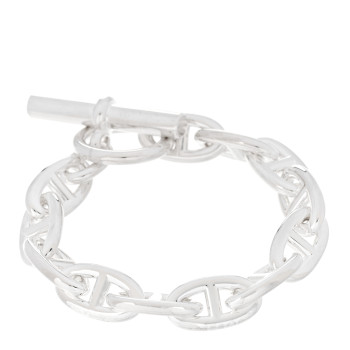 HERMES Sterling Silver GM Chaine d'Ancre Bracelet