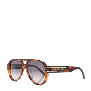 CHRISTIAN DIOR Acetate Diorsignature A1U Pilot Sunglasses Havana