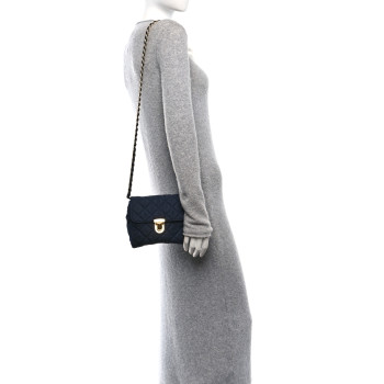 PRADA Nylon Tessuto Impuntu Quilted Flap Bleu