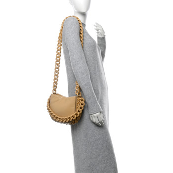 STELLA MCCARTNEY Eco Alter Nappa Small Frayme Puffer Shoulder Bag Beige