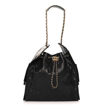 CHANEL Caviar Quilted Medium Chanel 25 Handbag Black