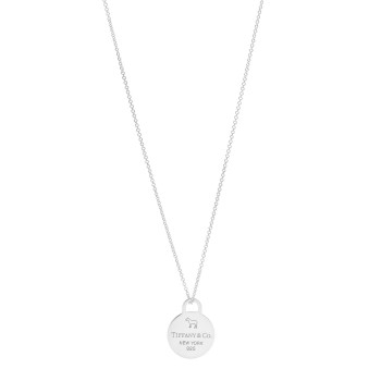 TIFFANY Sterling Silver Return to Tiffany X Beyonce Renaissance Round Tag Pendant Necklace
