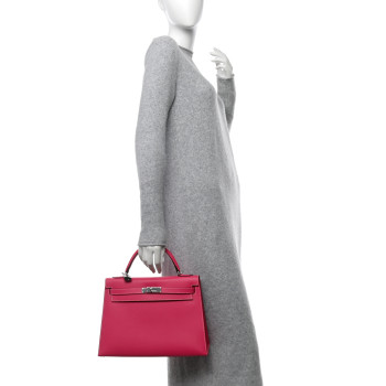 HERMES Epsom Kelly Sellier 32 Rose Tyrien