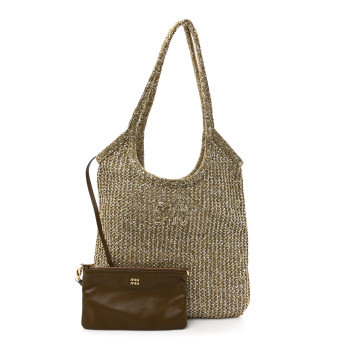 MIU MIU Sequin Mesh Ivy Bag Tundra