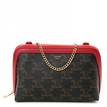 【国内発送】CLUTCH WITH CHAIN TRIOMPHE CANVAS LAMBSKINセール f08d30bd57e4eaf7b301b0986073e8