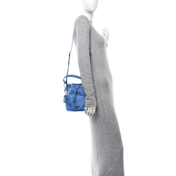 PRADA Tessuto Nylon Saffiano Mini Bucket Bag Onda