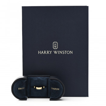 Harry Winston  リングBOX ゴールドロゴ Harry Winston Genuine Double Ring case Navy Leather Jewelry