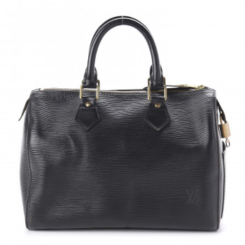 LOUIS VUITTON Epi Speedy 25 Black