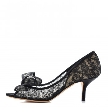 Valentino ブラック レース ハイヒール　37 25713491_56068935_600.jpg