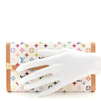 LOUIS VUITTON Monogram Multicolor Porte Tresor International Wallet White