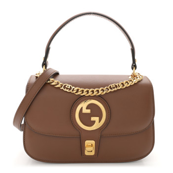GUCCI Roxy Calfskin Small Blondie Top Handle Shoulder Bag Cuir
