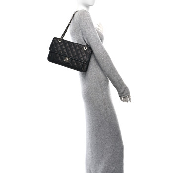 CHANEL Caviar Quilted Medium French Riviera Flap Black