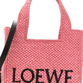 LOEWE X PAULA'S IBIZA Raffia Font Tote Sunset Pink 1657917