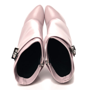 GIVENCHY Calfskin Shark Lock Ankle Boots 41 Light Pink