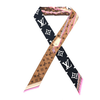 LOUIS VUITTON Silk Ultimate Monogram BB Bandeau Black