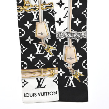 LOUIS VUITTON Silk Monogram Confidential Bandeau Black
