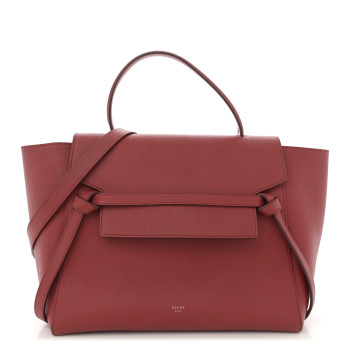 CELINE Grained Calfskin Mini Belt Bag Rust