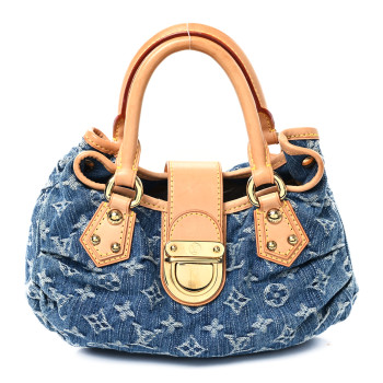 LOUIS VUITTON Monogram Denim Pleaty Blue
