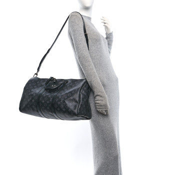 LOUIS VUITTON Monogram Eclipse Keepall Bandouliere 45