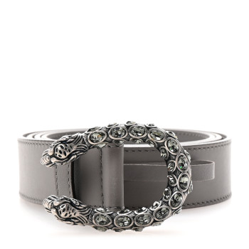 GUCCI Moon Calfskin Crystal Dionysus 30mm Belt 95 38 Grey