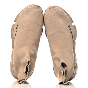 BALENCIAGA Technical 3D Recycled Knit Womens Speed 2.0 Sneakers 41 Monocolor Beige