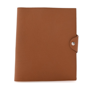 HERMES Togo Ulysse MM Notebook Cover Gold