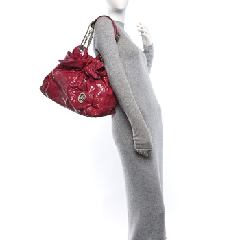 CHRISTIAN DIOR Patent Cannage Medium Le Trente Tote Pink