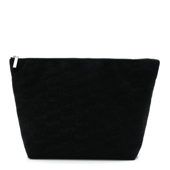 BALENCIAGA Sponge Fabric BB Monogram Medium Jumbo Pouch Black