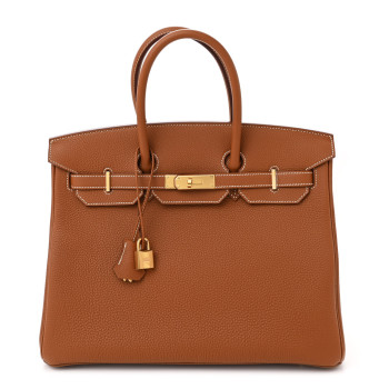 HERMES Togo Birkin 35 Gold