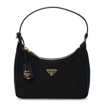 PRADA Tessuto Nylon Saffiano Mini Re-Edition 2005 Bag Black