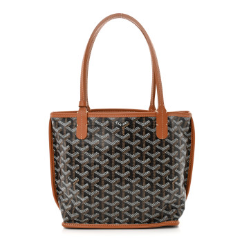 GOYARD Goyardine Reversible Mini Anjou Black Gold