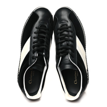 CHRISTIAN DIOR Velvet Mix Diorun Sneakers 40 Black Off White