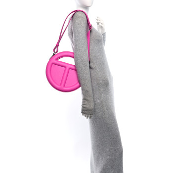 TELFAR Vegan Leather Round Circle Bag Azalea
