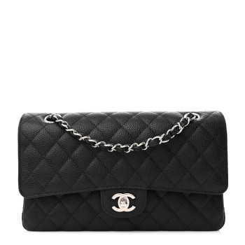 CHANEL Caviar Quilted Medium Double Flap Black