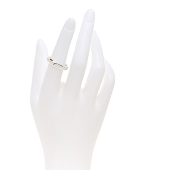 TIFFANY Sterling Silver Makers Narrow Slice Ring 52 6