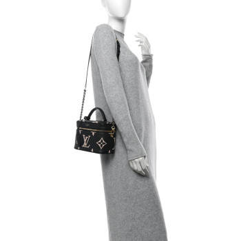LOUIS VUITTON Empreinte Monogram Giant Vanity PM Black Beige