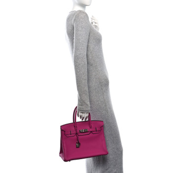 HERMES Togo Birkin 30 Rose Pourpre
