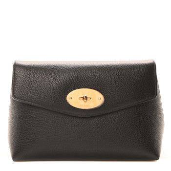 MULBERRY Small Classic Grain Darley Cosmetic Pouch Black