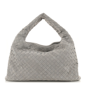BOTTEGA VENETA Suede Intrecciato Small Hop Sterling